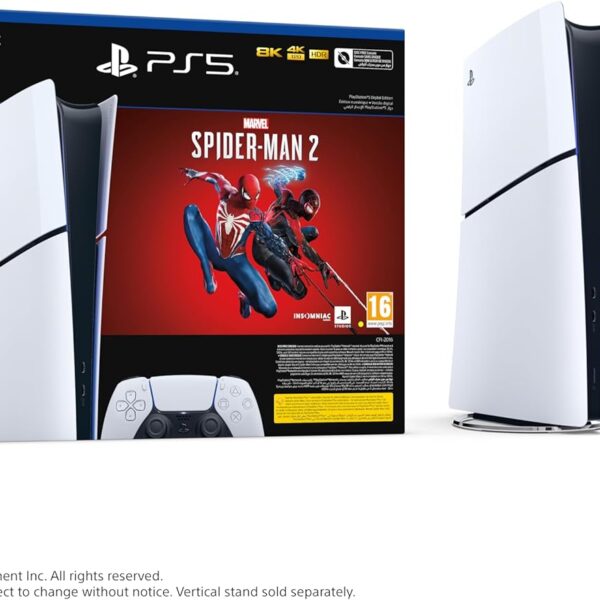 PS5 Digital Console (Model - Slim) + Marvel's Spider-Man 2 PS5 Game (digital format game)