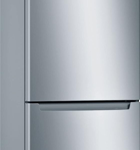 Réfrigérateur-congélateur pose libre Bosch KGN33NLEB Série 2/E/176 cm/237 kWh/an/aspect inox/réfrigérateur 193 L/congélateur 89 L/NoFrost/FreshSense [Classe énergétique E]